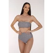 MAGASÍTOTT DEREKÚ FEKETE-FEHÉR BIKINI ALSÓ
