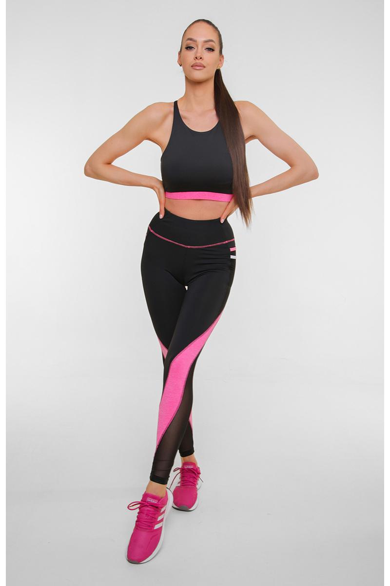 Polett szett,pink-fekete_NDN SPORT